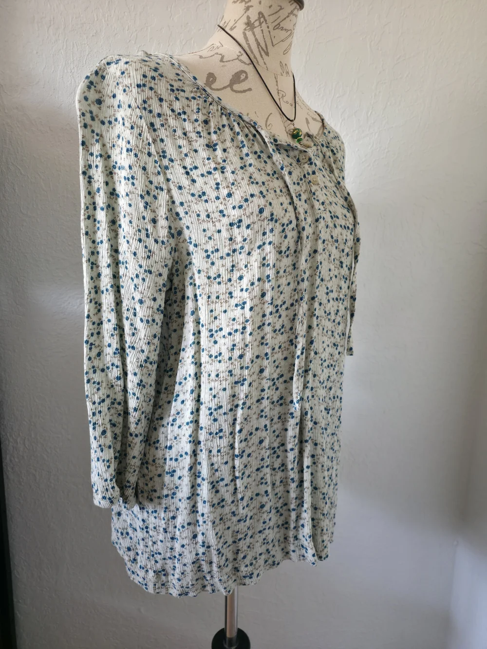 SONOMA Floral Tie-Neck Peasant Top